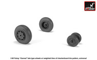  Armory  1/48 Fairey Gannet late type wheels with weighted tires of checkerboard Tyre/Tire pattern ARYAW48411