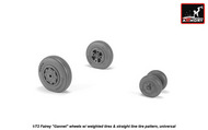  Armory  1/72 Fairey Gannet early type wheels with weighted tires of straight Tyre/Tire pattern ARYAW72412