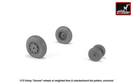  Armory  1/72 Fairey Gannet late type wheels with weighted tires of checkerboard Tyre/Tire pattern ARYAW72413