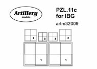  Artillery  1/32 Masks for PZL.11c insignia Paint Mask ARTM32009
