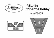  Artillery  1/72 Masks for PZL.11c Paint Mask ARTM72005