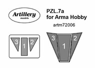  Artillery  1/72 Masks for PZL.7a Paint Mask ARTM72006