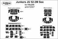  Artillery  1/72 Masks for Junkers Ju.52/3M See paint mask ARTM72007