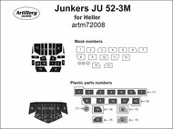  Artillery  1/72 Masks for Junkers Ju.52/3M See paint mask ARTM72008