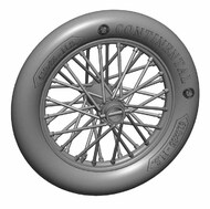 German 610x85 spoked wheels - 1 pair 3d-printed OUT OF STOCK IN US, HIGHER PRICED SOURCED IN EUROPE #200-A48016