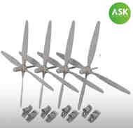 Boeing B-29 Superfotress propeller set of 4 pc. and exhausts #200-A48069