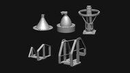 Aerial bases and roof sights - Britain 3D printing OUT OF STOCK IN US, HIGHER PRICED SOURCED IN EUROPE #200-A72008