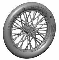 German 760x100 spoked wheels - 1 pair 3d-printed OUT OF STOCK IN US, HIGHER PRICED SOURCED IN EUROPE #200-A72022