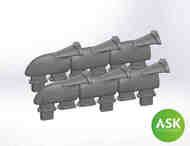 Supermarine Spitfire Mk.Vb Exhausts Fishtail type 200-A72035