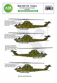  ASK/Art Scale  1/32 Bell AH-1G Cobra 1th Aviation Helicopter Cavalry D/227 AHB Decal sheet 200-D32010