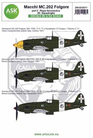 ASK/Art Scale  1/32 Macchi MC.202 Folgore Part 2 Regia Aeronautica 80e Squadriglia - Pre-Order Item 200-D32071