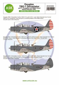  ASK/Art Scale  1/32 Douglas TBD-1 Devastator part 2 - Kwajalein and Wake Island Attack February 1942 OUT OF STOCK IN US, HIGHER PRICED SOURCED IN EUROPE 200-D32084