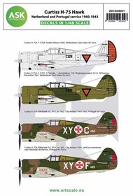  ASK/Art Scale  1/48 Curtiss H-75 Netherland and Portugal service 1940-1943 OUT OF STOCK IN US, HIGHER PRICED SOURCED IN EUROPE 200-D48001