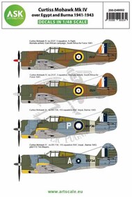  ASK/Art Scale  1/48 Curtiss Mohawk IV over Egypt and Burma 1941-1943 200-D48002