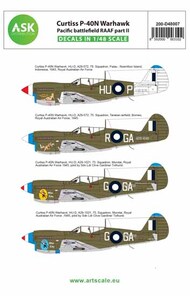  ASK/Art Scale  1/48 Curtiss P-40N Warhawk Pacific battlefield RAAF part I 200-D48007