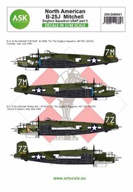  ASK/Art Scale  1/48 North-American B-25J Mitchell part 5 OUT OF STOCK IN US, HIGHER PRICED SOURCED IN EUROPE 200-D48041