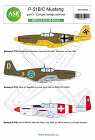  ASK/Art Scale  1/48 North-American P-51B Mustang part 2 - Over Europe in foreign servies 200-D48060