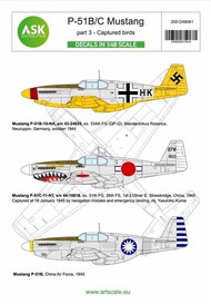  ASK/Art Scale  1/48 North-American P-51B/C Mustang part 3 - Captured birds 200-D48061