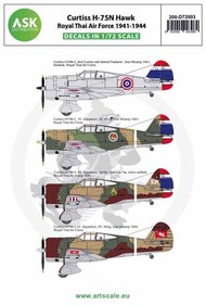  ASK/Art Scale  1/72 Curtiss H-75N Hawk Royal Thai Air Force 1941-1944 200-D72003