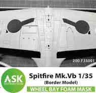  ASK/Art Scale  1/35 Supermarine Spitfire Mk.Vb Wheel bays - FOAM flexible express fit mask 200-F35001