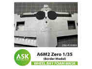 ASK/Art Scale  1/35 Mitsubishi A6M2 Zero Foam flexible undercarriage shaft mask for Border Model 200-F35005