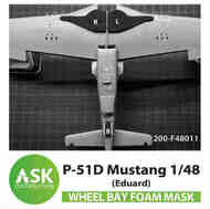  ASK/Art Scale  1/48 North-American P-51D Mustang Foam flexible wheel bays mask 200-F48011