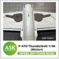 Republic P-47D Thunderbolt Foam flexible wheel bays mask 200-F48017