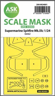  ASK/Art Scale  1/24 Supermarine Spitfire Mk.IXc one-sided express self-adhesive masks 200-M24001