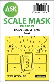  ASK/Art Scale  1/24 Grumman F6F-5 Hellcat one-sided express masks 200-M24004