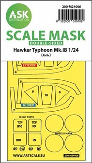  ASK/Art Scale  1/24 Hawker Typhoon Mk.IB double-sided express masks 200-M24006
