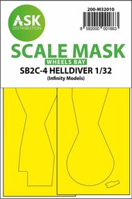  ASK/Art Scale  1/32 Curtiss SB2C-4 Helldiver wheel bays express mask OUT OF STOCK IN US, HIGHER PRICED SOURCED IN EUROPE 200-M32010
