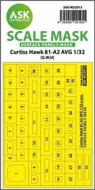  ASK/Art Scale  1/32 Curtiss Hawk 81-A2 AVG surface panels masks 200-M32013