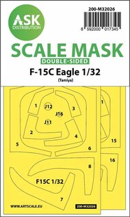  ASK/Art Scale  1/32 McDonnell F-15C Eagle canopy masks (inside & outside) express masks OUT OF STOCK IN US, HIGHER PRICED SOURCED IN EUROPE 200-M32026