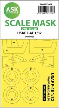  ASK/Art Scale  1/32 USAF mcDonnell F-4E Phantom Viet-Nam war one-sided mask OUT OF STOCK IN US, HIGHER PRICED SOURCED IN EUROPE 200-M32029