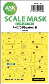  ASK/Art Scale  1/32 McDonnell F-4C/D Phantom double-sided mask OUT OF STOCK IN US, HIGHER PRICED SOURCED IN EUROPE 200-M32032