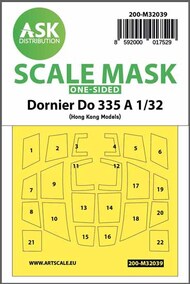 Dornier Do.335A canopy frame paint masks (outside only) OUT OF STOCK IN US, HIGHER PRICED SOURCED IN EUROPE #200-M32039