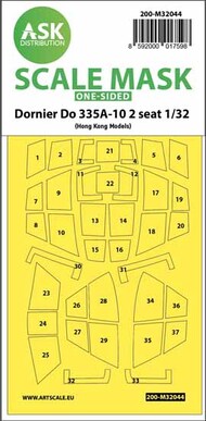  ASK/Art Scale  1/32 Dornier Do.335A-10 two seater canopy frame paint masks (outside only) 200-M32044