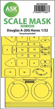  ASK/Art Scale  1/32 A-20G Havoc one-sided express self adhesive mask 200-M32063