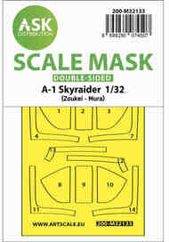 Douglas A-1 Skyraider double-sided express fit and self adhesive mask 200-M32133