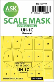  ASK/Art Scale  1/35 Bell UH-1C Huey double-sided Kabuki mask OUT OF STOCK IN US, HIGHER PRICED SOURCED IN EUROPE 200-M35003