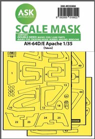  ASK/Art Scale  1/35 Boeing AH-64D/E double-sided mask with inside white rubber mask OUT OF STOCK IN US, HIGHER PRICED SOURCED IN EUROPE 200-M35008