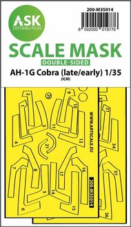Bell AH-1G Cobra (early/late) canopy frame paint mask (inside and outside) #200-M35014