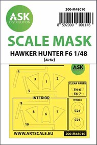  ASK/Art Scale  1/48 Hawker Hunter F.6 wheels and canopy masks (inside & outside) OUT OF STOCK IN US, HIGHER PRICED SOURCED IN EUROPE 200-M48010