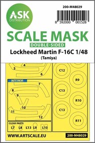 ASK/Art Scale  1/48 Lockheed-Martin F-16C double-sided painting mask 200-M48029