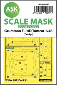  ASK/Art Scale  1/48 Grumman F-14D Tomcat wheels and canopy masks (inside and outside) OUT OF STOCK IN US, HIGHER PRICED SOURCED IN EUROPE 200-M48030