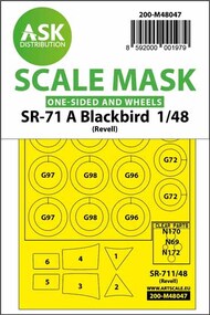  ASK/Art Scale  1/48 Lockheed SR-71 Blackbird wheel and canopy masks (outside only) 200-M48047
