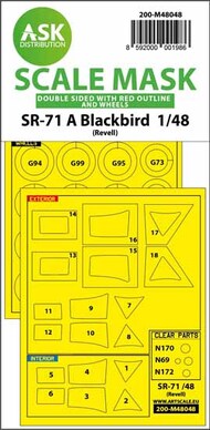  ASK/Art Scale  1/48 Lockheed SR-71 Blackbirdwheels and double-sided painting mask 200-M48048