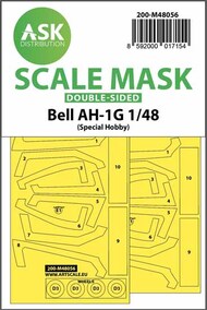  ASK/Art Scale  1/48 Bell AH-1G wheels and canopy masks (inside and outside) 200-M48056
