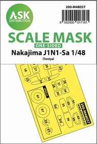 ASK/Art Scale  1/48 Nakajima J1N1-Sa wheels and single-sided canopy express mask 200-M48057