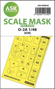  ASK/Art Scale  1/48 Cessna O-2A wheels and canopy mask outside only 200-M48092